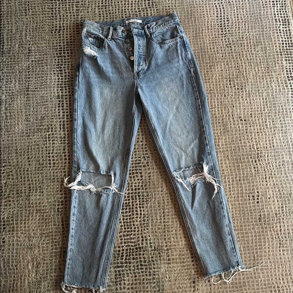 PacSun Ultra High Rise Slim Jeans with Distressed Style